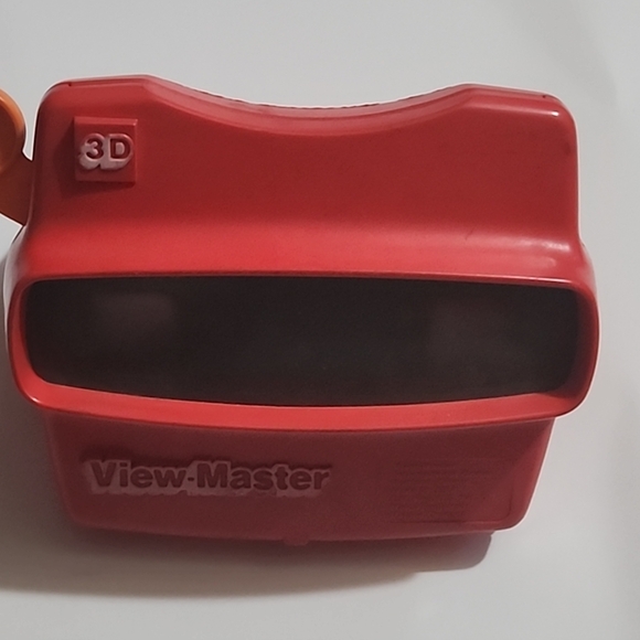 Vintage View Master 3D Viewer Red Classic Toy Slide Viewer Orange Handle USA - Picture 3 of 3